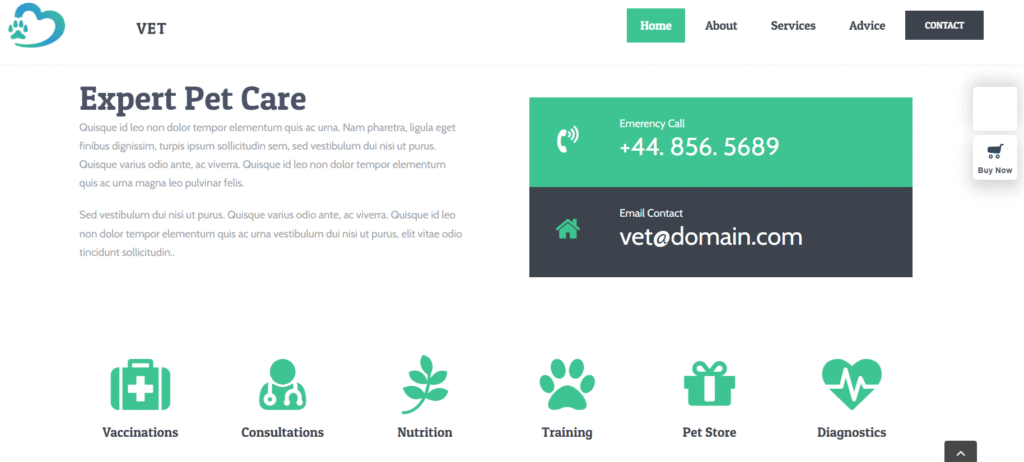 Site web Clinique Vétérinaire