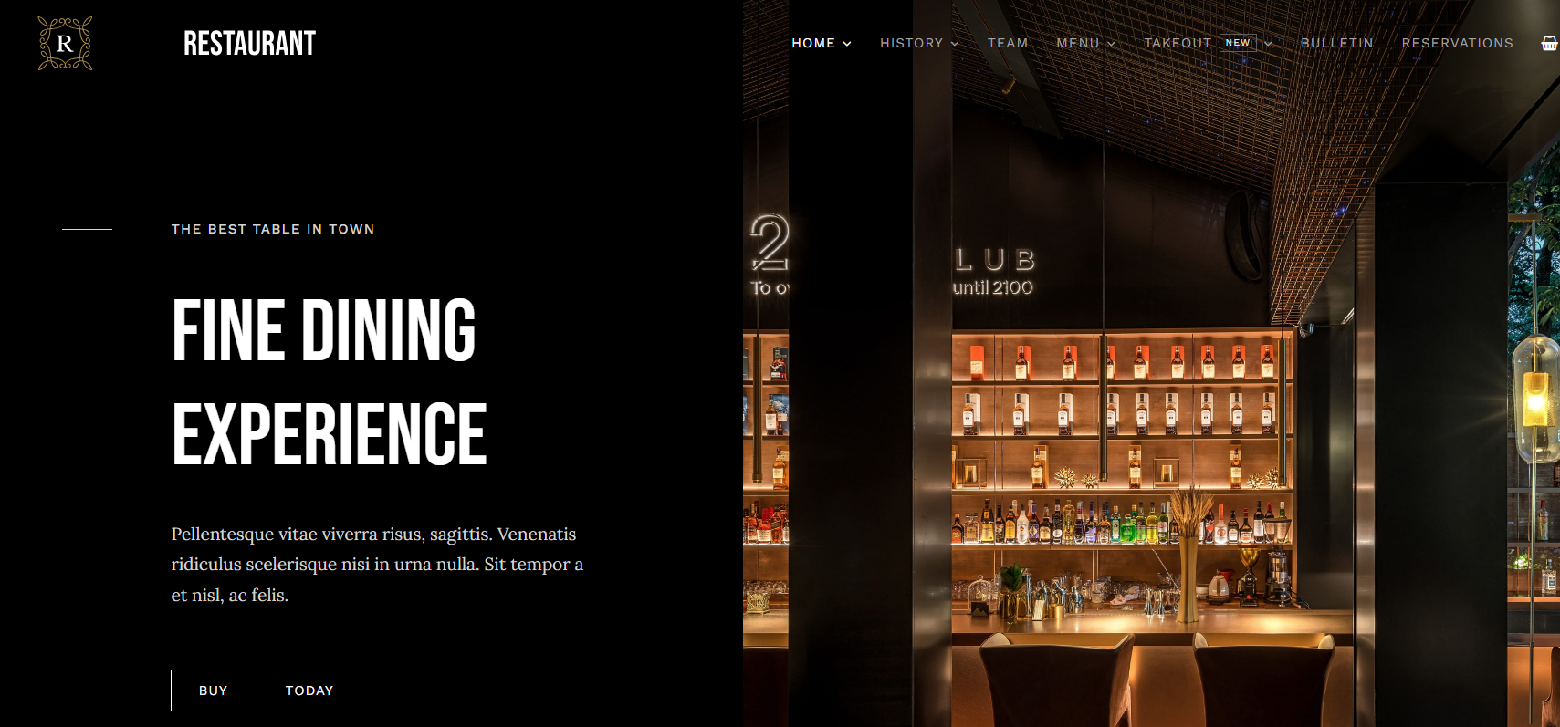 template site web Restaurant