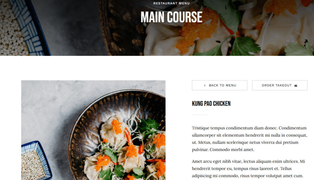 template site web Restaurant