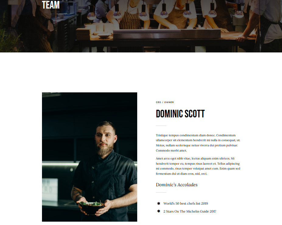 template site web Restaurant