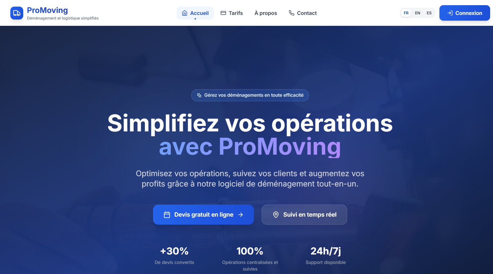 ProMoving CRM - Gestion de Déménagement